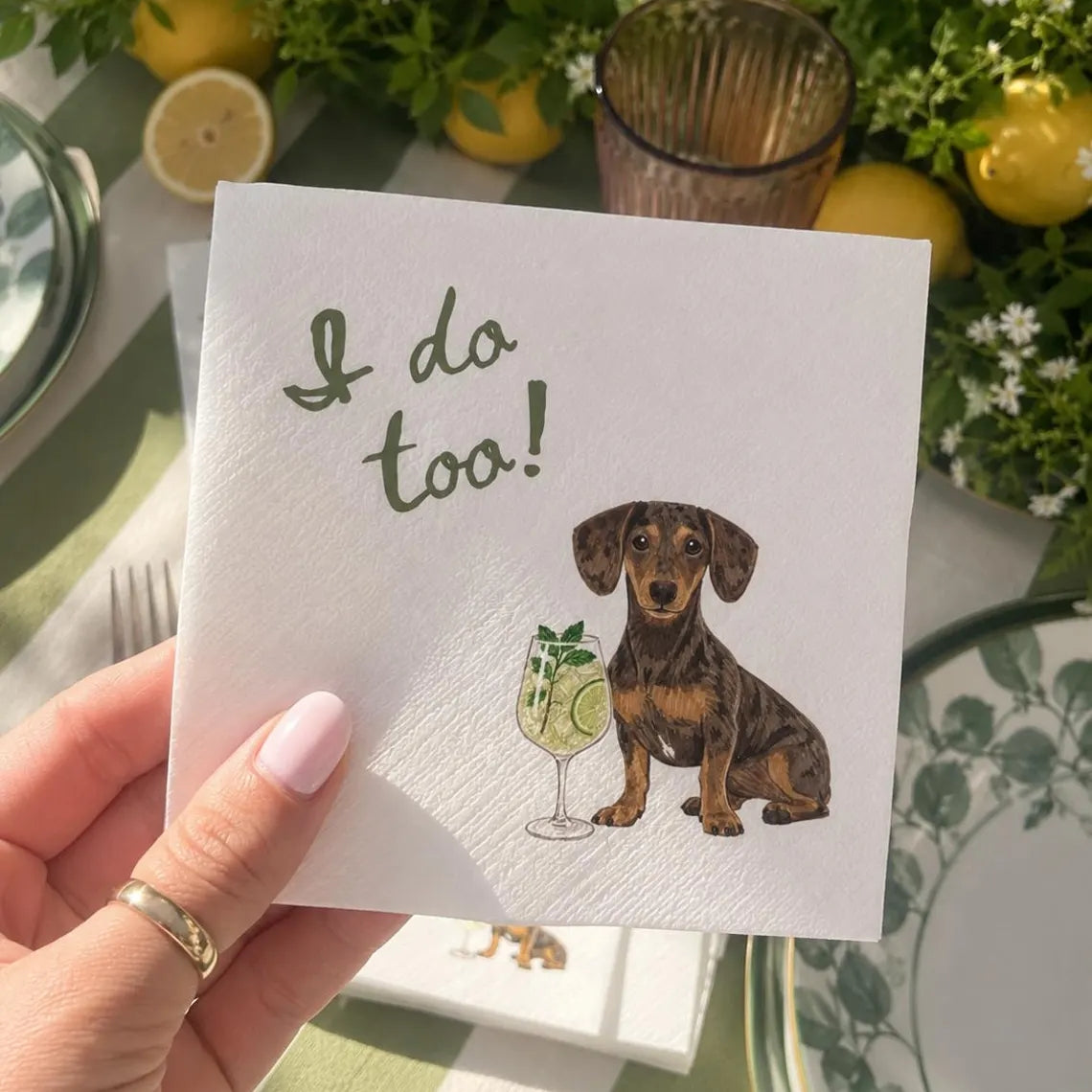 Personalized Pet Cocktail Napkins | Custom Dog & Cat Wedding Party Napkins