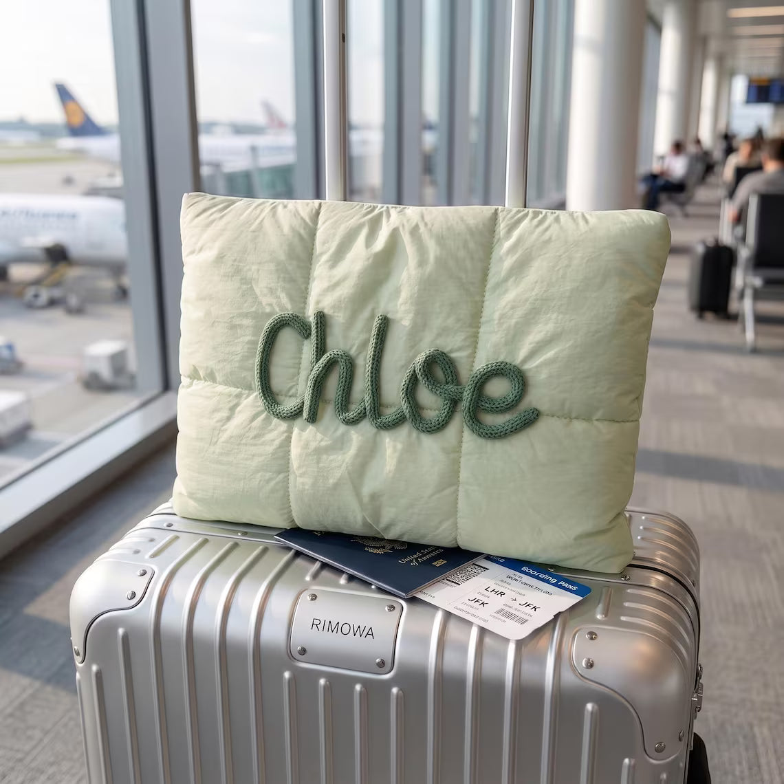 Personalized Puffer Laptop Sleeve with Yarn Name
