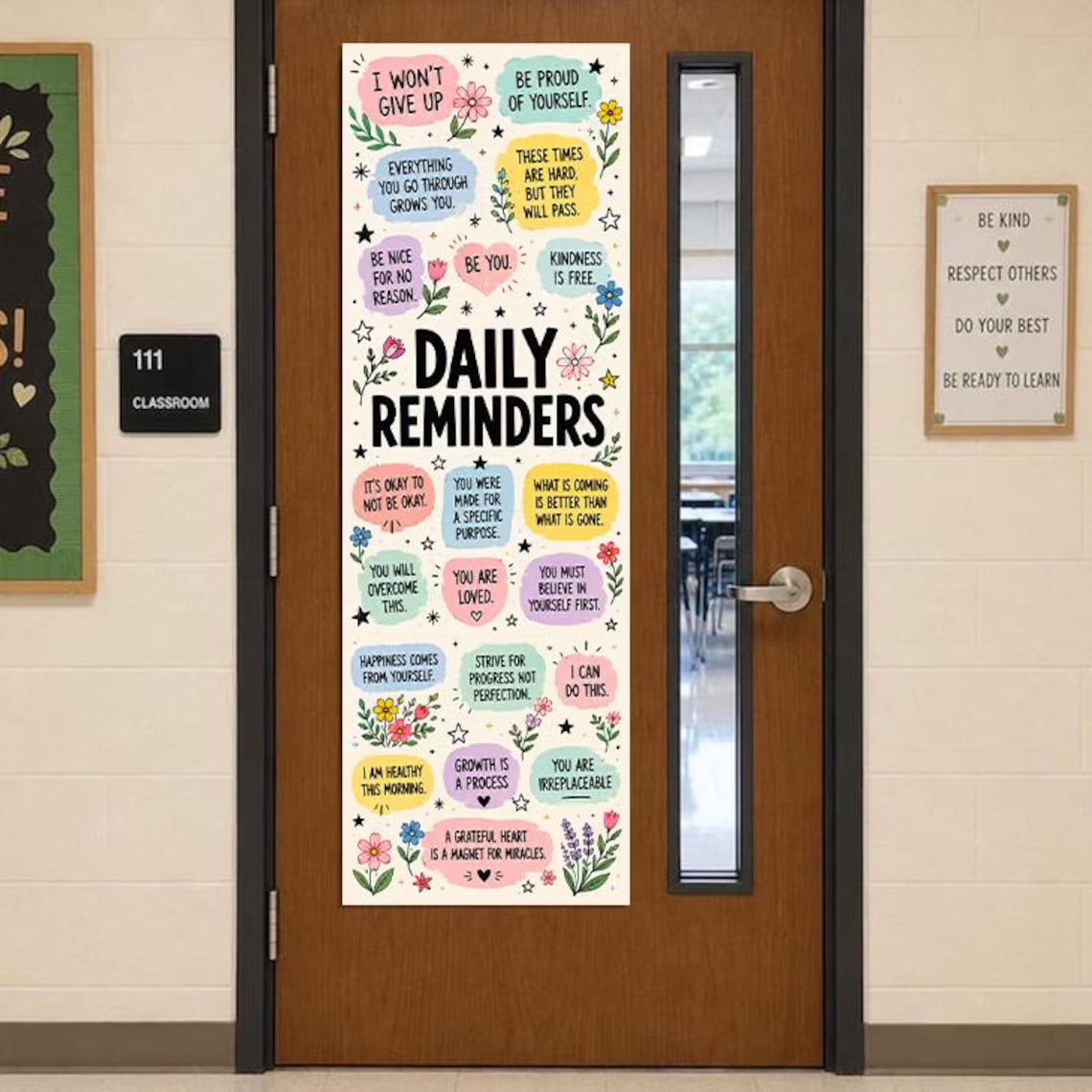 Personalized Daily Reminder Classroom Tapestry | Inspiring Teacher & Classroom Decor