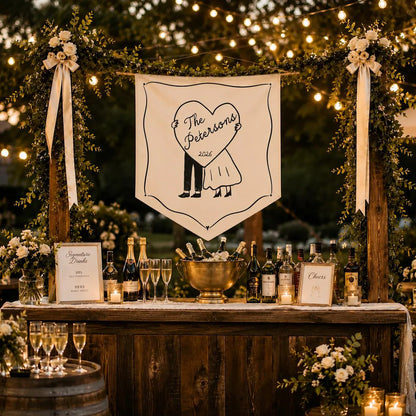 Personalized Last Name Wedding Banner | Custom Wedding Sign