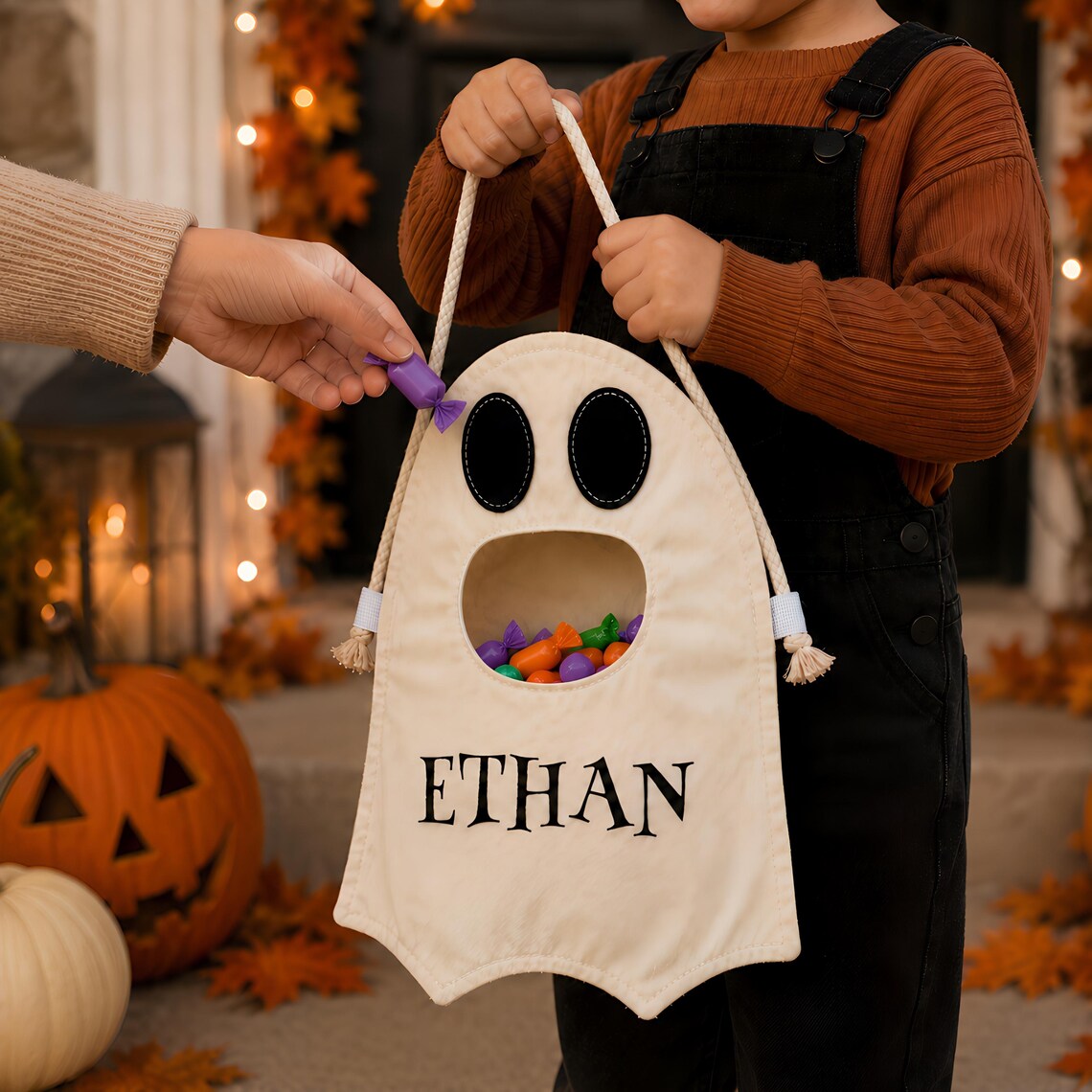 Halloween-Geistertasche für Kinder | Süßes oder Saures-Umhängetasche