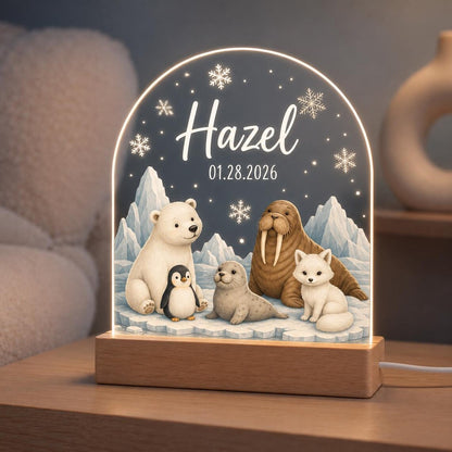 Personalized Animal Night Light with Name & Birth Date