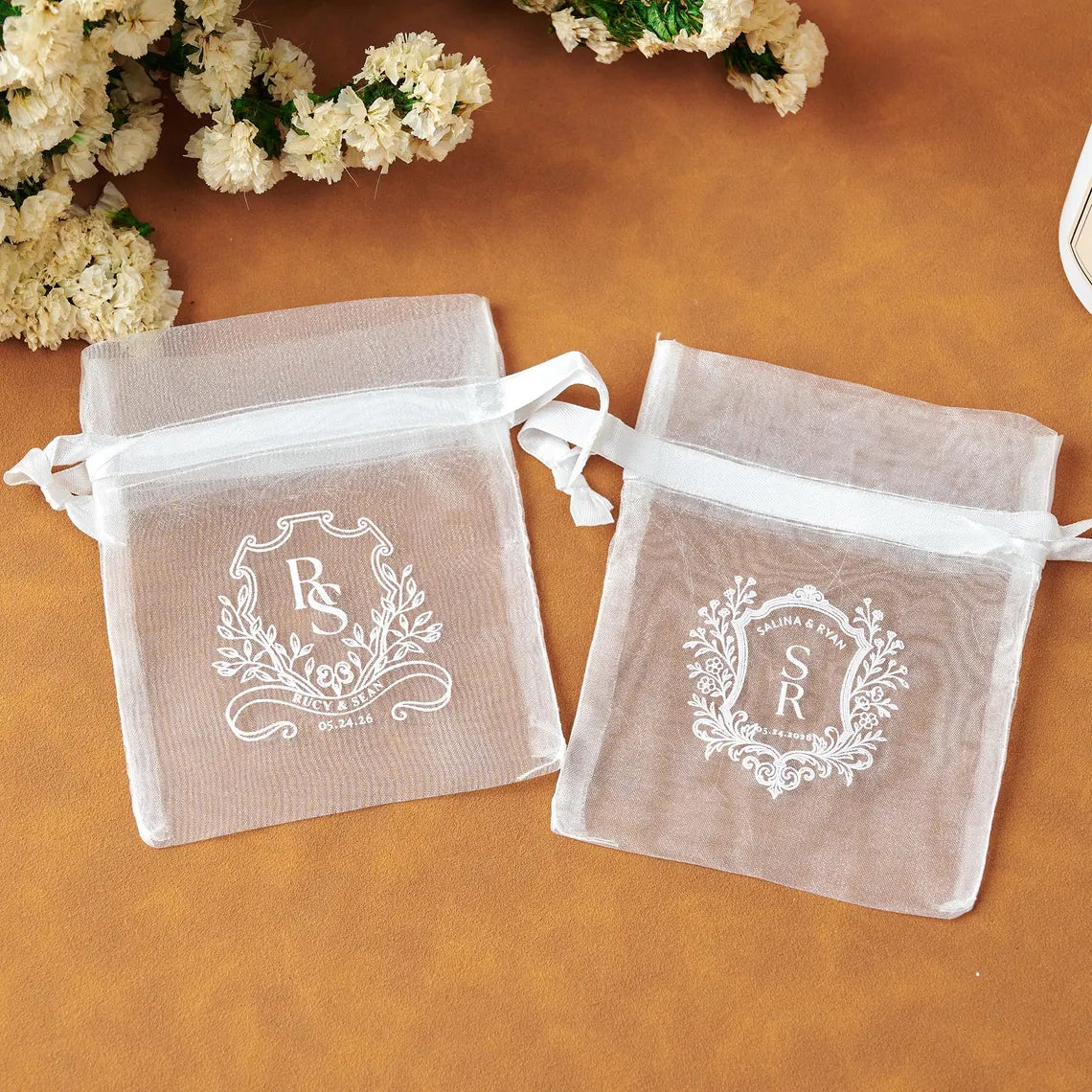 Personalized Organza Favor Bags | Custom Party & Wedding Favors