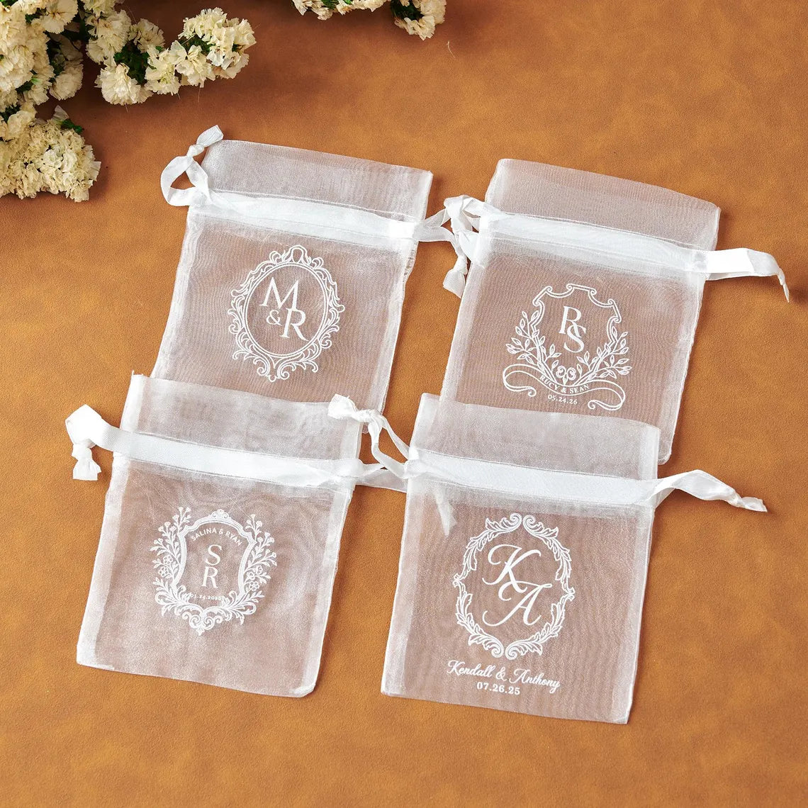 Personalized Organza Favor Bags | Custom Party & Wedding Favors