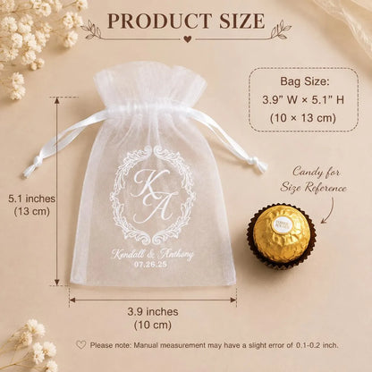 Personalized Organza Favor Bags | Custom Party & Wedding Favors
