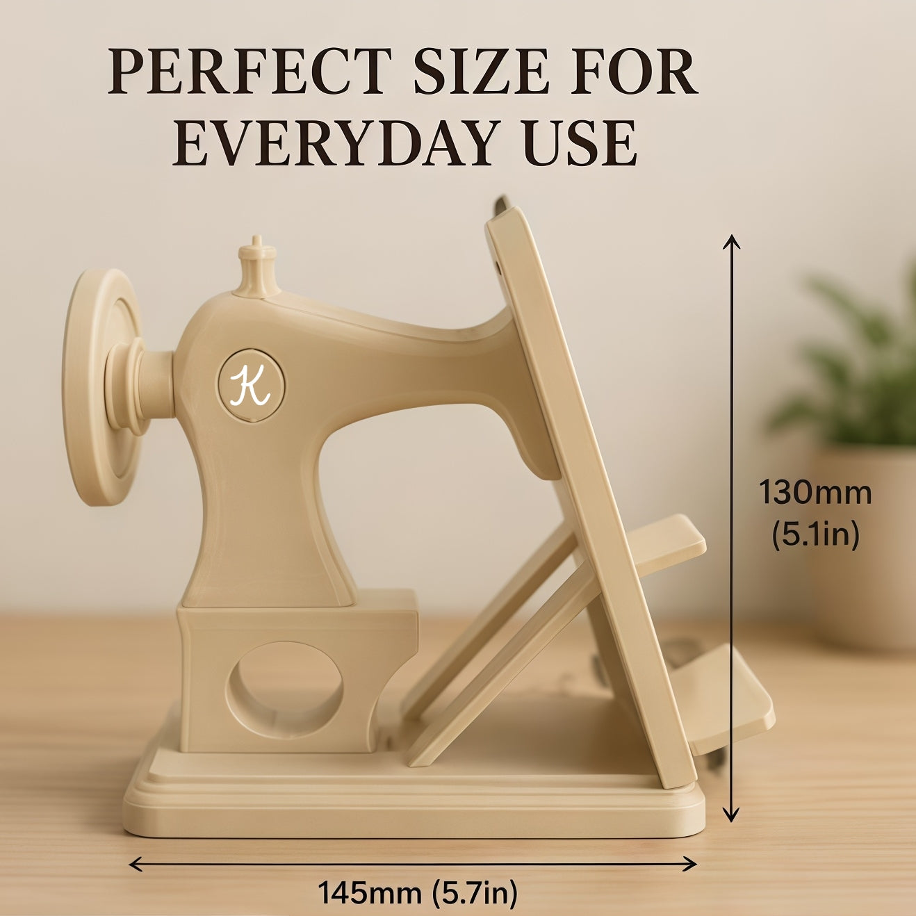 Personalized Sewing Machine Phone Stand | Custom Letter
