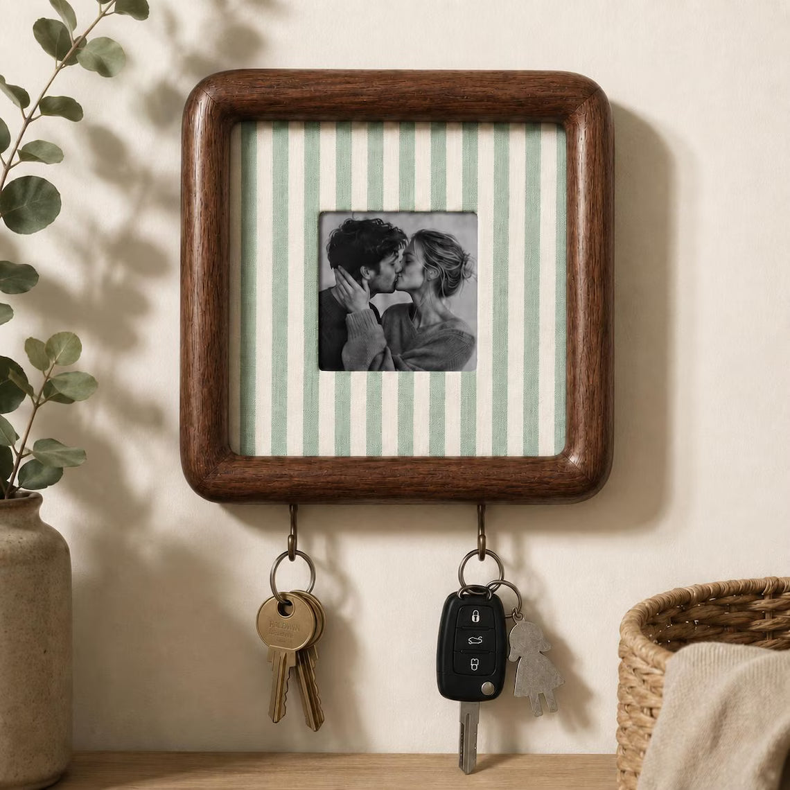 Personalized Photo Key Holder | Custom Couple Housewarming Gift