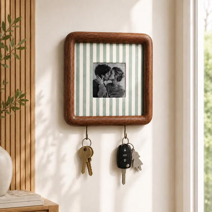 Personalized Photo Key Holder | Custom Couple Housewarming Gift
