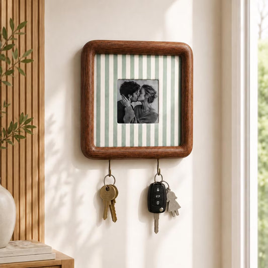 Personalized Photo Key Holder | Custom Couple Housewarming Gift