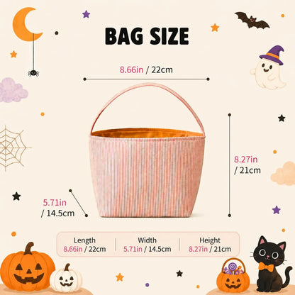 Personalized Halloween Candy Bucket – Custom Embroidered Bag