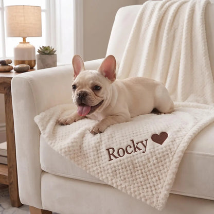 Personalized Dog & Cat Blanket | Custom Embroidered Pet Blanket