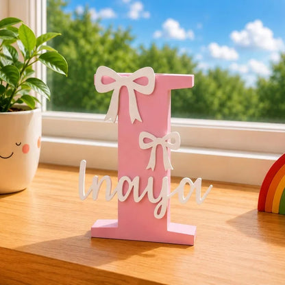 Personalized Freestanding Name Letter Sign | Custom 3D Printed Nursery Decor