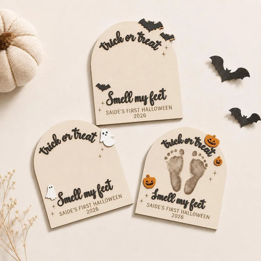 Baby's First Halloween Footprint Sign | Personalized Keepsake