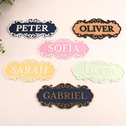 Personalized Kids Room Name Sign | Custom Door Plaque