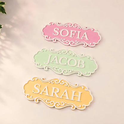 Personalized Kids Room Name Sign | Custom Door Plaque