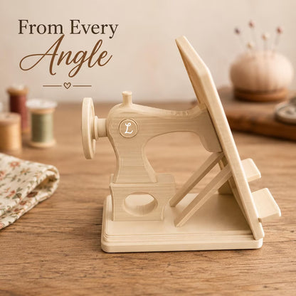 Personalized Sewing Machine Phone Stand | Custom Letter