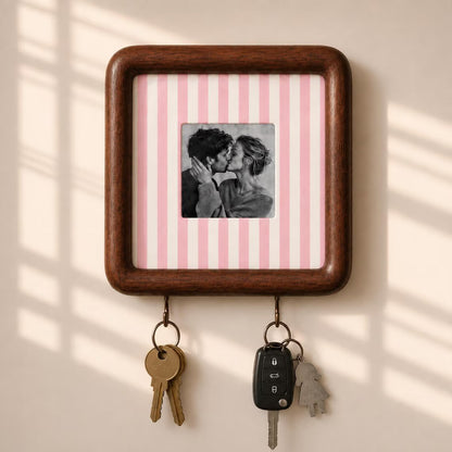Personalized Photo Key Holder | Custom Couple Housewarming Gift