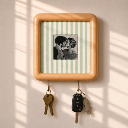 Personalized Photo Key Holder | Custom Couple Housewarming Gift