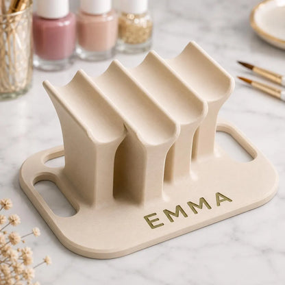Personalized Nail Art Station – Custom Name Finger Support Stand