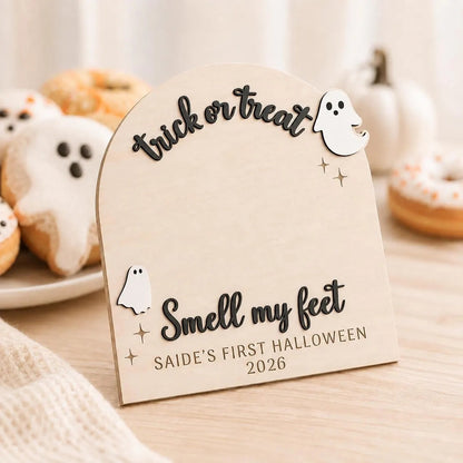Baby's First Halloween Footprint Sign | Personalized Keepsake
