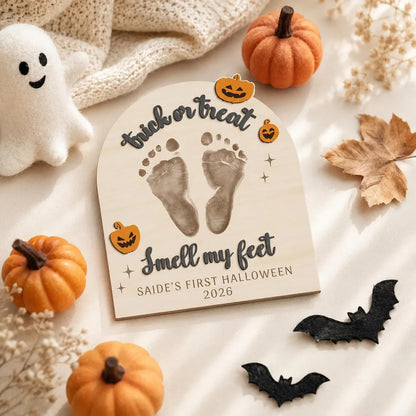 Baby's First Halloween Footprint Sign | Personalized Keepsake