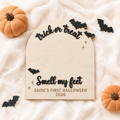 Baby's First Halloween Footprint Sign | Personalized Keepsake