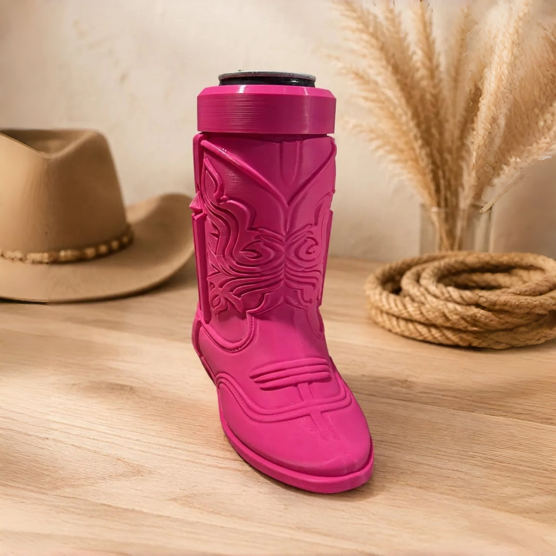 Personalized Cowboy Boot Can Holder – Custom Name Cowgirl Gift