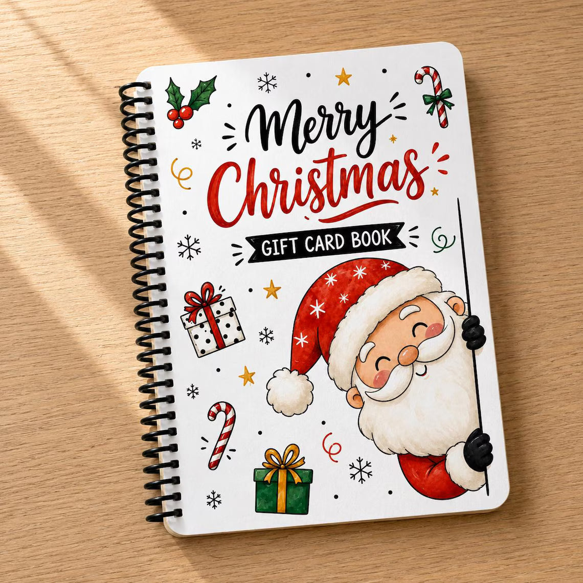 Personalized Christmas Gift Card Book – Custom Gift Card Holder
