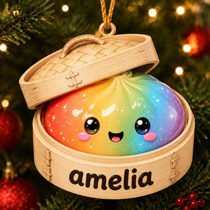 Personalized Dumpling Christmas Ornament | Custom Name