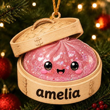 Personalized Dumpling Christmas Ornament | Custom Name