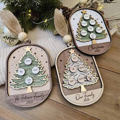 Personalized Family Christmas Tree Ornament with Names