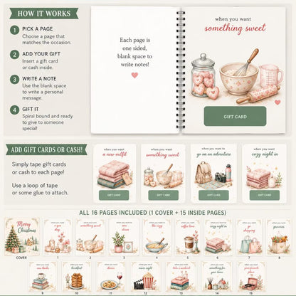 Personalized Christmas Gift Card Book | Custom Cover