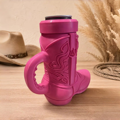 Personalized Cowboy Boot Can Holder – Custom Name Cowgirl Gift