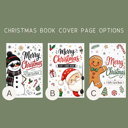 Personalized Christmas Gift Card Book – Custom Gift Card Holder