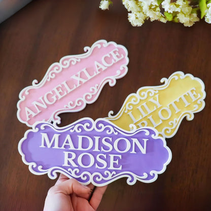 Personalized Kids Room Name Sign | Custom Door Plaque