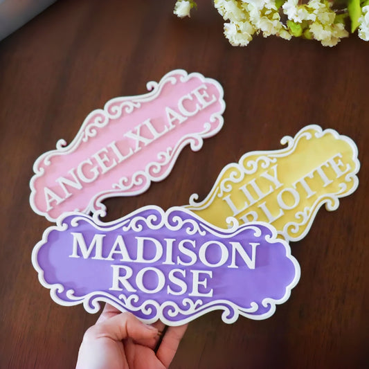 Personalized Kids Room Name Sign | Custom Door Plaque