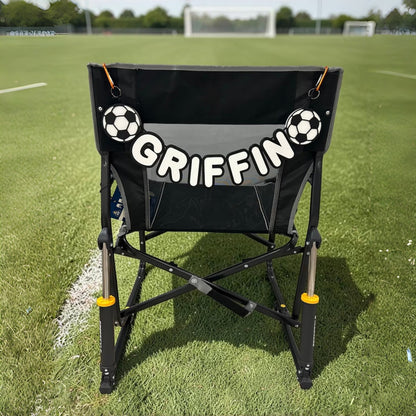 Personalized Sports Chair Name Banner | Custom Game Day Sign