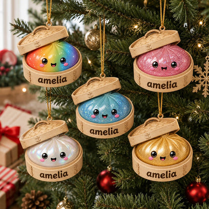 Personalized Dumpling Christmas Ornament | Custom Name