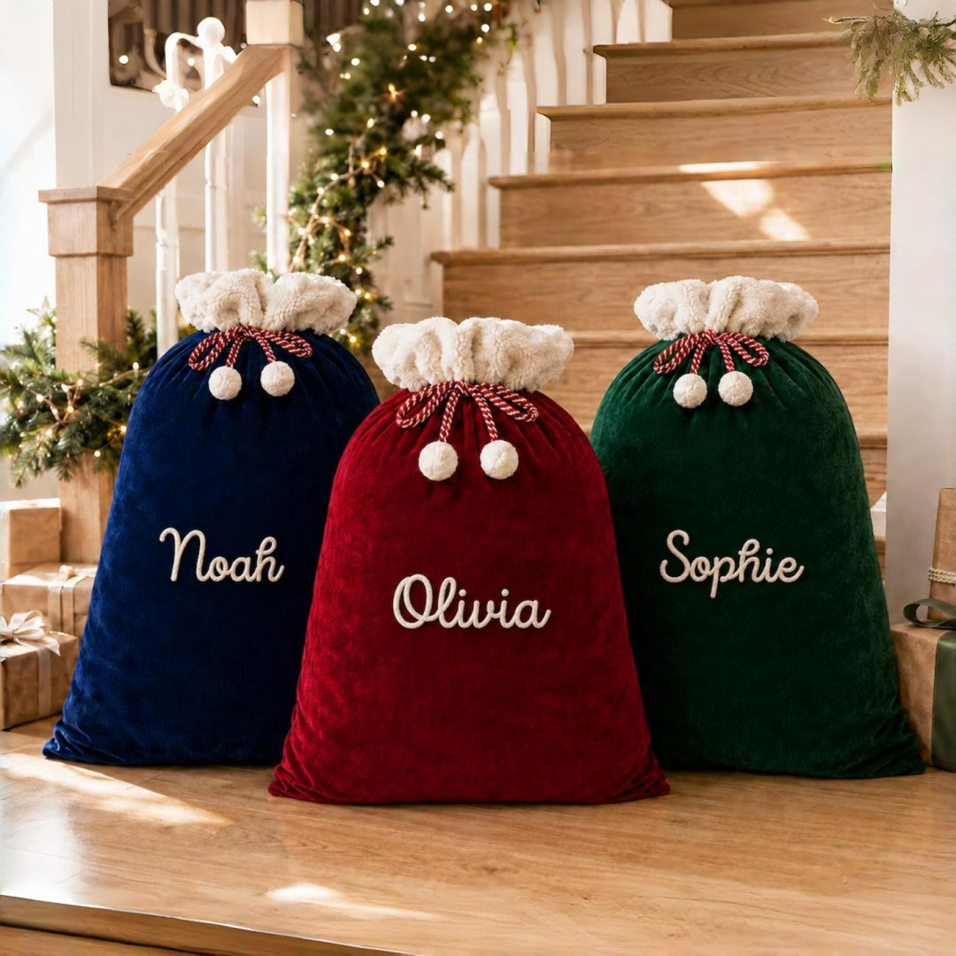 Personalized Christmas Sack with Yarm Name | Santa Gift Bag