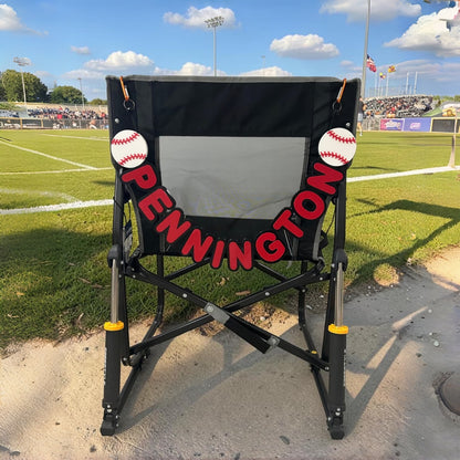 Personalized Sports Chair Name Banner | Custom Game Day Sign