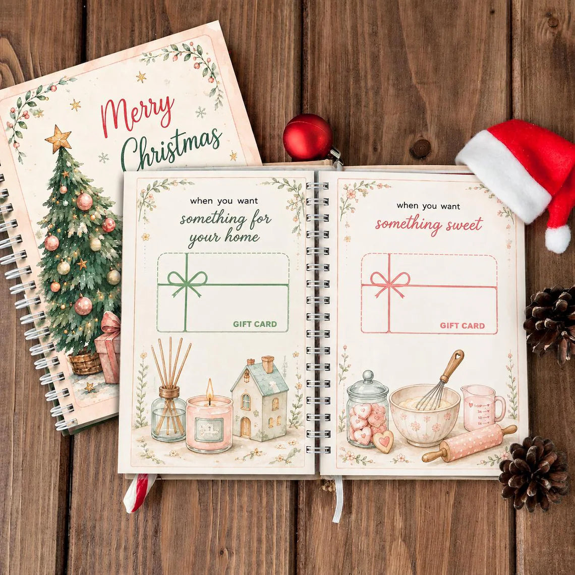 Personalized Christmas Gift Card Book | Custom Cover