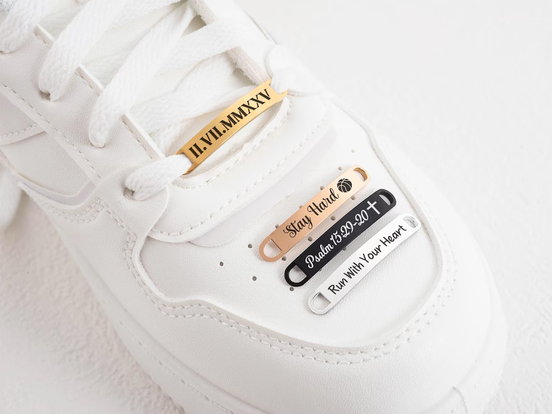Personalized Engraved Shoe Tags – Motivational Gift for Runners