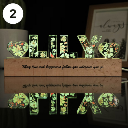 Personalized Name Flower LED Night Light – Custom Gift for Girls & Babies