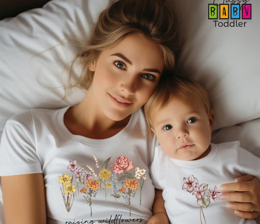 Mama and Baby Matching Shirts – Raising Wildflowers Mommy & Me Tee