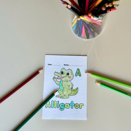 Personalized Baby’s First ABC Coloring Book Keepsake Activity