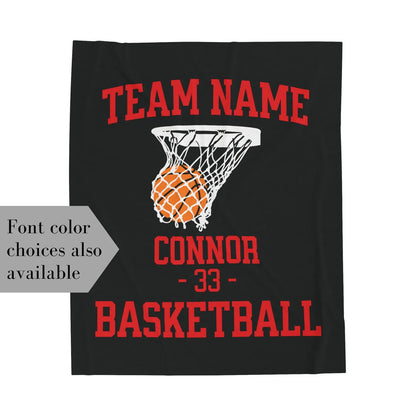 Personalisierte Basketballdecke – Geschenk mit individuellem Teamnamen