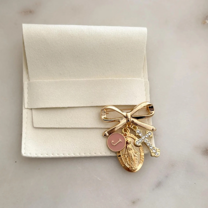 Personalized Catholic Baby Gift - Protection Pin for Baptism & Christening