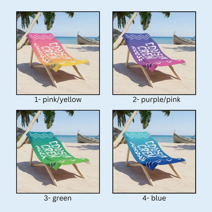 Personalized Cousin Crew Beach Towel, Matching Cousin Gift From Grandma or Aunt, Cousin Cruise Trip