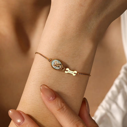 Personalized Pet Photo Bracelet | Custom Name Memorial Jewelry