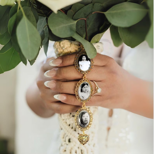 Personalized Photo Bouquet Charm | Bridal Memorial Keepsake